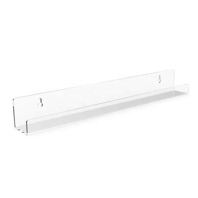 China Rolling Out Nail Polish 15x1.5 Inch Flexible Floating Acrylic Nail Polish Wall Shelf In Stock for sale
