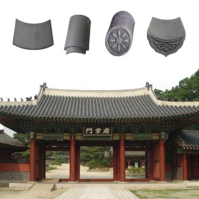 China 180*180mm Compressive Strength 1500N Chinese Roof Tiles for Buddhist Temple Traditional Material for sale