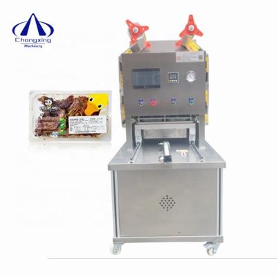 China Manual Cherry Snack Vaccum Meal Box High Speed Tray Sealing Food Plastic Machine for sale