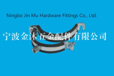 China CE ROHS M8 / M10 Nut Connect Heavy Duty Pipe Clamps with Rubber 80 mm Diameter for sale
