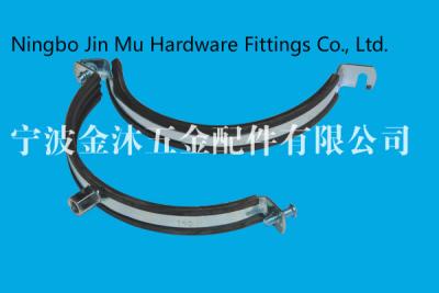 China Suspension Structure Rubber Coated Heavy Duty Pipe Clamps with M8 / M10 Nut 125 mm Diameter for sale