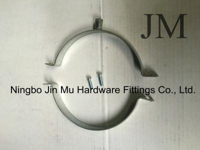 China Anti Rust Ventilation Pipe Clamp Without Rubber , Electro galvanized Large Hose Clamps for sale