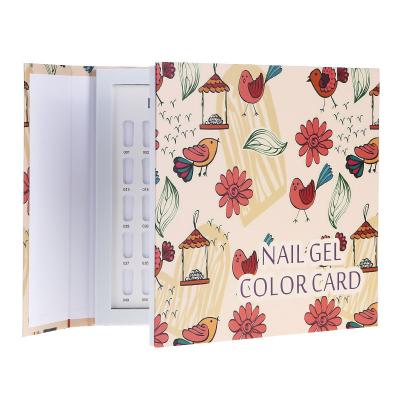 China Professional Cover Book 120 Colors Cartoon Flower Nail Salon Design Nail Display Nail Design Gel Dismountable Magnetic Display Card Book for sale