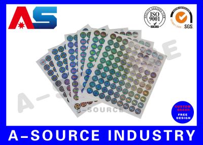 China Transparent Adhesive Holographic Security Stickers 3d Hologram Printed for sale
