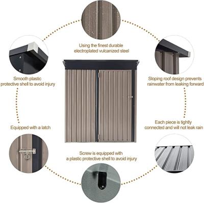 China Easily Assembled Price Outdoor Metal Storage Shed Waterproof Garden Bike Shed Storage for sale