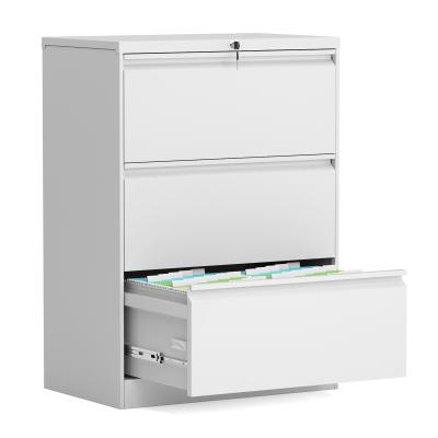China Lockable Metal 3 Drawer Collapsible Quickly Gather Side File Storage Cabinet For Office for sale
