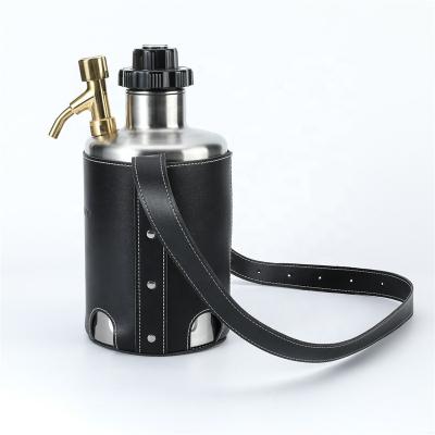 China 64 Ounce PORTABLE Mini Beer Keg Pressurized Growler For Craft Beer Dispenser System 2022 New Design for sale