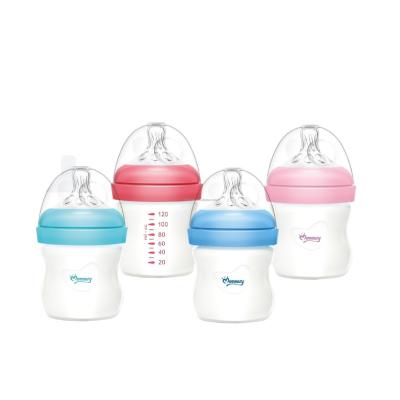 China BPA Free Wide Neck Baby Glass Baby Bottle 4OZ/120ML for sale