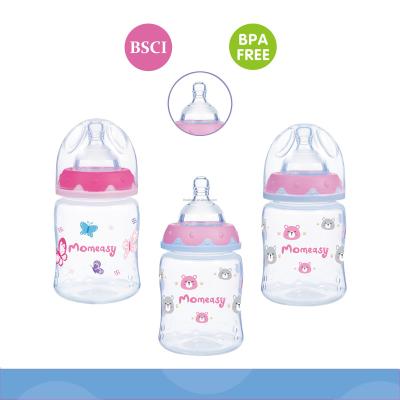 China BPA Free Wide Neck Baby Bottle 5OZ/150ML PP for sale
