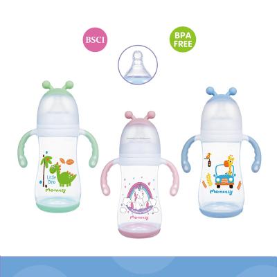 China BPA Free Wide Neck Baby Bottle 8OZ/240ML PP With Double Handle for sale