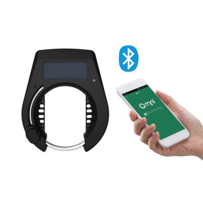 China New Design Zinc Alloy High Security USB Charging Personal Smart Blue Tooth Smart Ble Bicycle Horseshoe Lock for sale