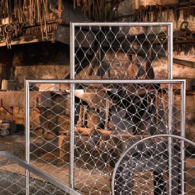 China Handwoven Flexible Stainless Steel Rope Mesh For Balustrade / Railing for sale