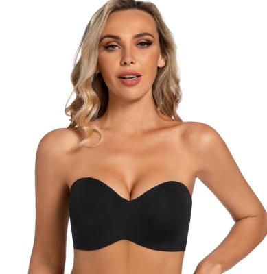China QUICK DRY Dropshipping products 2023 strapless plus size no strap bra strapless with soft wire for big women sexy perfect uplift for sale