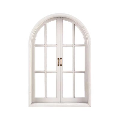 China Double Aluminum Glass Casement Window Profile Arch Modern Top Casement Window for sale