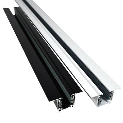 China Square Copper Track Lighting Rail System Four Wire Embedded for sale
