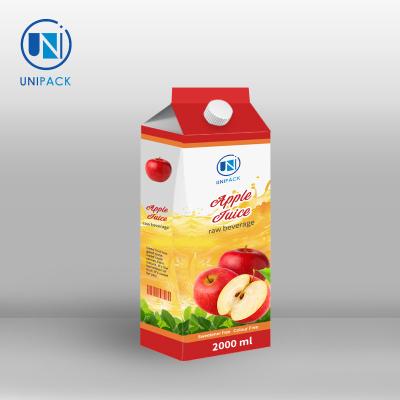 China Unipack New Arrival High-End Custom Juice Milk Packaging Packaging Gable Top for sale