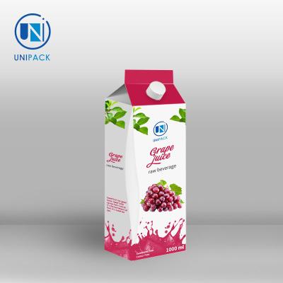 China Unipack New Arrival High-End Customized Wholesale Juice Packaging Packaging Gable Top for sale