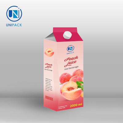 China Unipack New Arrival Custom Wholesale Juice Packaging Carton Gable Top for sale