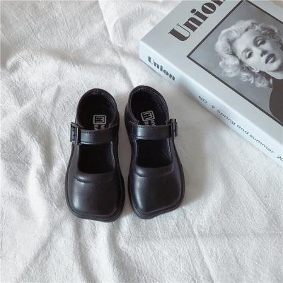 China 2021 autumn new fashion style retro Korean casual round head simple children's shoes simple children's other shoes for sale
