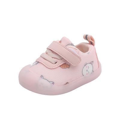 China 2022 New Autumn New Children's Spring and Toddler Shoes Boys Soft Bottom Mesh Shoe Girls' Other Simple Cartoon Cat Baby Shoes for sale