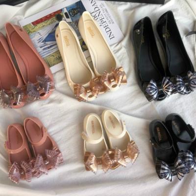 China Melissa Kids Candy Shoes Fashion Princess Big Bow Jelly Shoes Kids Summer Mini Waterproof Sandals Beach Shoes for sale