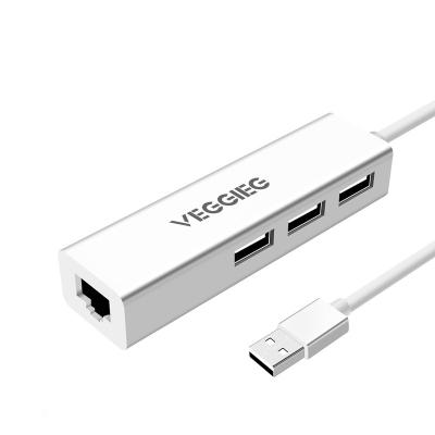 China High Speed USB3.0 +1000Mbps USB 3.0/2.0 Network Card with 3 Port USB HUB to RJ45 Gigabit Ethernet Lan Ethernet Adapter for Windows USB Ethernet Adapter for sale