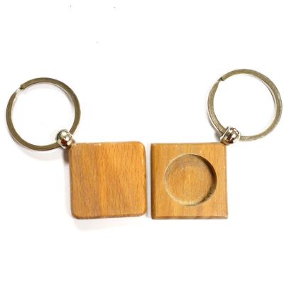 China Promotion Free Samples Different Types Of Square Custom Wooden Key Chains Free Sample for sale
