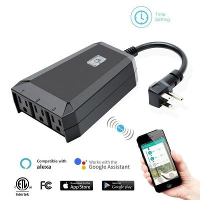 China Dual USB Ports Outdoor Outlet Outlet Waterproof WiFi Smart Charging Smart Socket, Wireless Remote Control (1 In 2) Different Switches for sale
