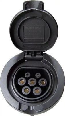 China Tipo 2 Accesorios de carga para vehículos eléctricos femeninos Entrada de enchufe IEC62196-2 CE TUV aprobado en venta