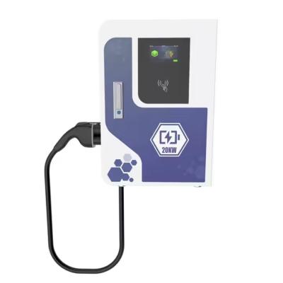 China 20KW DC Wallbox 220V Single Phase EV Charger Charging Station DC EV Charger For Electric Vehicle Charger Ocpp for sale
