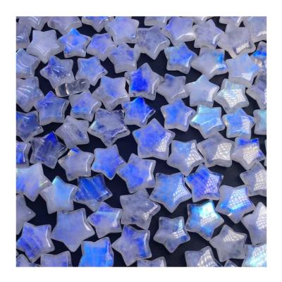 China China High Quality White Blue Moonstone Jewelry Necklace Making Natural Moonstone Loose Gemstone Crystal Star for sale