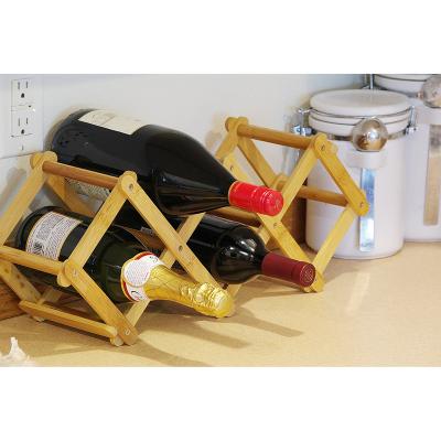 China Sustainable wine bottle rack saves space bamboo fancy wine racks Regular Mouth Canning Lids Wine Rack with Large Opening for sale