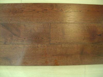 China Oak Solid Flooring brushed, and walnut color for sale