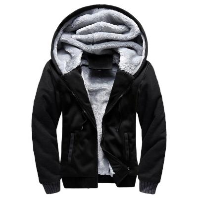China New Winter Breathable Sports Cardigan Color Fleece Zipper Hooded Anorak Jackets Men for sale