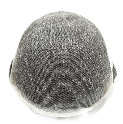 China Mens Toupee Hair Replacement French Lace Human Hair Systems Hair Pieces Q6 #1B50 for sale