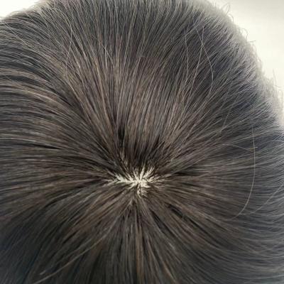 China Mens Toupee Human Hair Replacement System Lace Front Silk Top Remy Hairpiece 1B# for sale