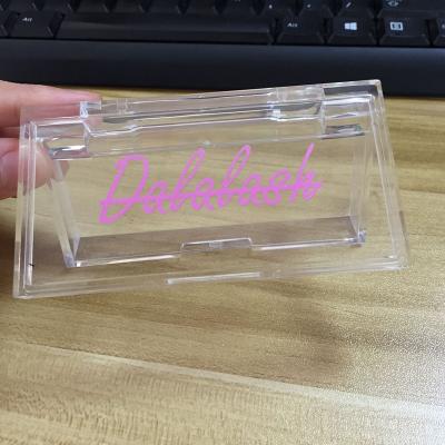 China Wholesale cute Los Angeles style eyelashes logo style lashbox natural empty acrylic wick box bulk packaging for sale