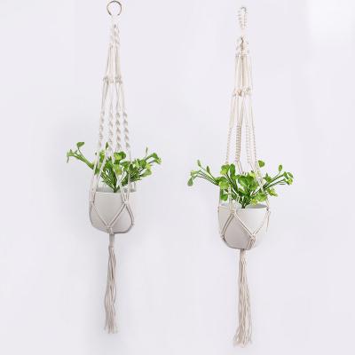 China Art Deco Home Decor Indoor Planters Basket Flower Hanging Decorative Pots Rack for sale