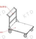China industrial Aluminum Tube Platform Truck Trolley Vertical Flatbed Trolley Cart for sale