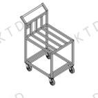 China Double Deck Industrial Flatbed Trolley Cart Aluminium Tube Made Of Vertical Trolleybus for sale