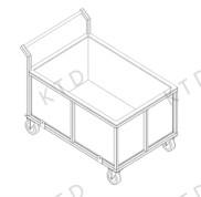 China Leak Proof Transporter Trolley Aluminium Tube Vertical Metal Storage Trolley for sale