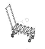 China Aluminum Tube Pallet Truck Trolley eco pipe Vertical Trolleybus for sale