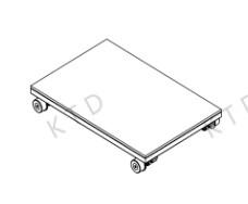 China SUS304 Axle Flatbed Trolley With UPE Casters 300kg Load Capacity for sale