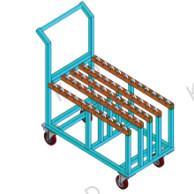 China 100KG Load Capacity Transport Trolley With 4 Wheels Or 6'' Silent Casters for sale