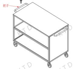 China Flexible Platform Truck Trolley Stainless Steel Storage Trolley With 6