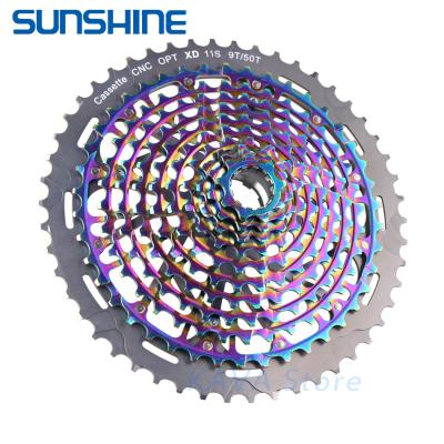 China SUN MTB Steel Bicycle Let Go 11Speed 9-50T XD Cassette Mountain Bike Flywheel Ultralight Rainbow For SRAM XD Bike Flywheel for sale