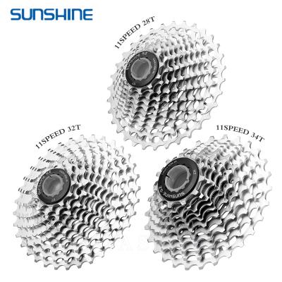 China SUN Ultralight 11 Speed Road Bike Steel Drop In 28/32/34/36T Bike 11V Cassette Flywheel K7 Gravel For Shimano Hg Flywheel for sale