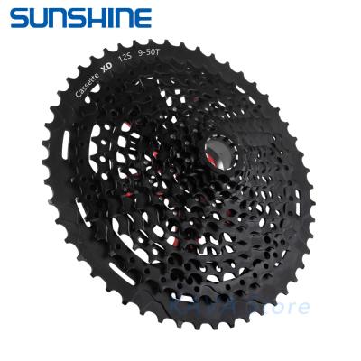 China SUN 12Speed 9-50T XD Mountain Bike Cassette Flywheel Steel Ultralight Black/Rainbow Black For SRAM XD k7 MTB Bicycle Freewheel for sale