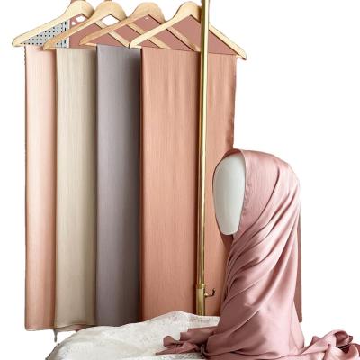 China Women Fashion New Arrival Velvet Satin Hijab Silk Shiny And Soft Tudung Shawls for sale