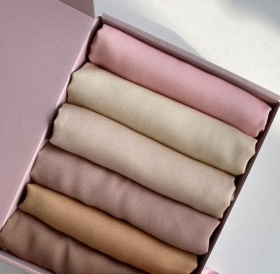 China 2021 hot sale muslim hijab bubble satin scarf wholesaleb bubble satin women top quality fashion malaysia for sale